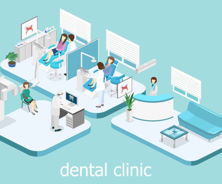 Vector illustration of a dental clinic